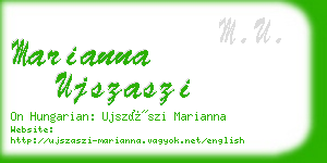 marianna ujszaszi business card